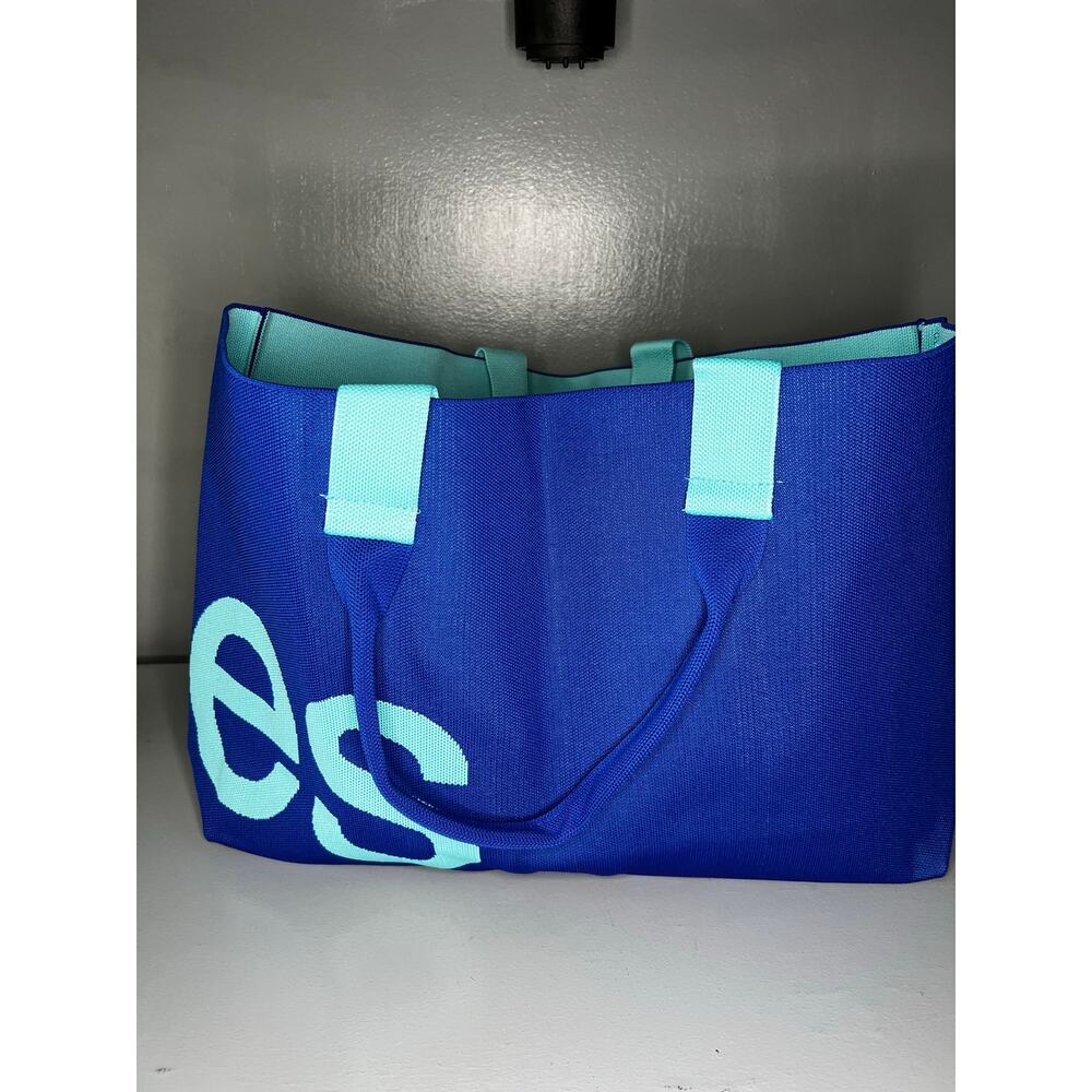 Curves Knit Tote - Azure - Picture 4 of 6